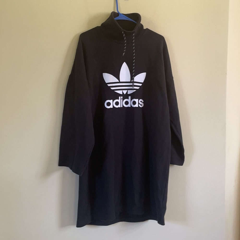 Adidas black huhiking oversized sweater dress - Picture 3 of 7